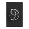 Stupell Industries Moon & Stars on Black Wall Plaque Art Design by JJ Design House LLC